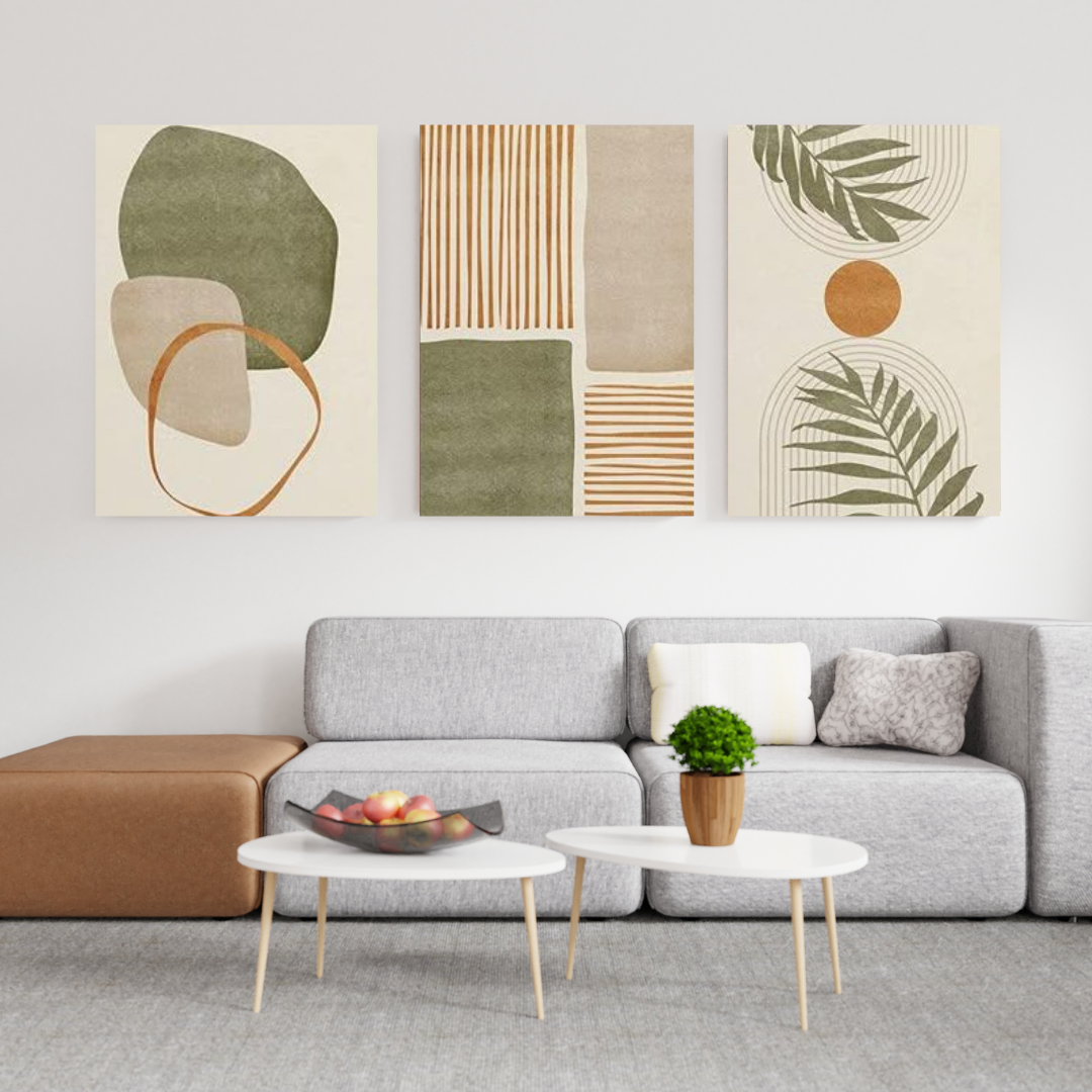 ensemble-de-3-tableaux-triptyques-au-style-abstrait-et-boheme-melant-formes-geometriques