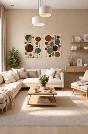 Lot de 2 Tableaux Abstraits Modernes – Décoration Murale Contemporaine