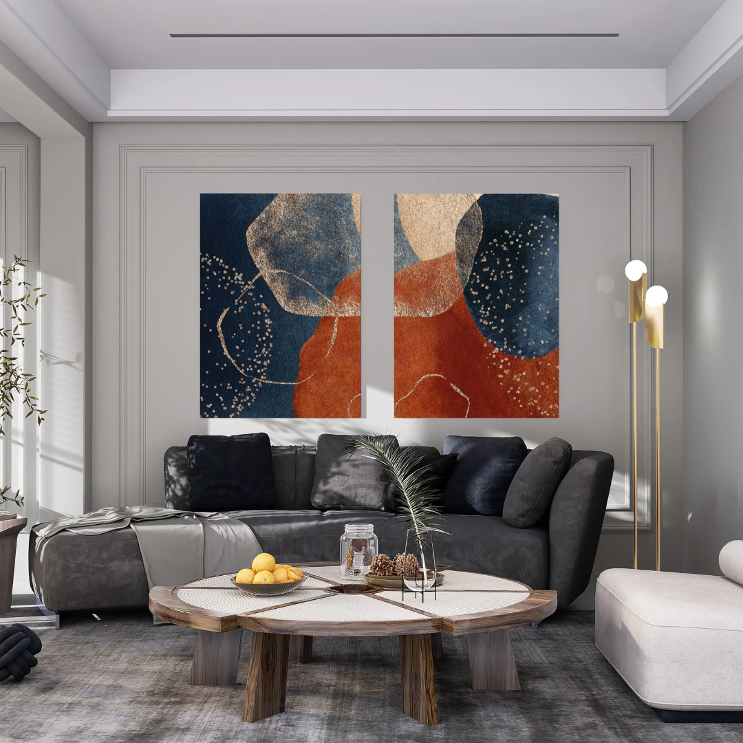 lot-de-2-tableaux-abstraits-modernes-decoration-murale-bleu-terracotta-et-beige